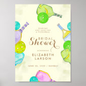 Sportliefhebber Waterverf Pickleball Bruids- Poster (Voorkant)