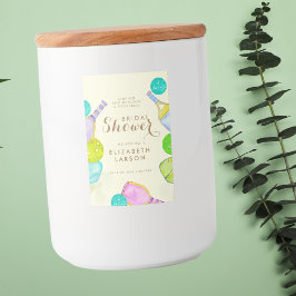 Sportliefhebber Waterverf Pickleball Bruidsboeket Voedselcontainer Etiket