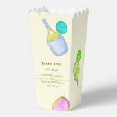 Sportliefhebber Waterverf Pickleball thema bruilof Bedankdoosjes (Achterkant)