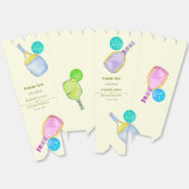 Sportliefhebber Waterverf Pickleball thema bruilof Bedankdoosjes (Ongevouwen)