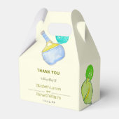 Sportliefhebber Waterverf Pickleball thema bruilof Bedankdoosjes (Achterkant)