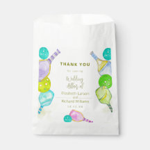 Sportliefhebber Waterverf Pickleball thema bruilof