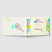Sportliefhebber Waterverf Pickleball Theme Bridal Gastenboek (Volledig)