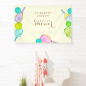 Sportliefhebber Waterverf Pickleball Theme Bridal Spandoek (Insitu)