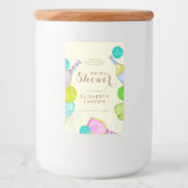 Sportliefhebber Waterverf Pickleball Theme Bridal Voedselcontainer Etiket (Voorkant)