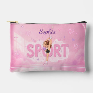 Sportmädchen- Akrobatik- Turnerin- Gymnastik- rosa Etui