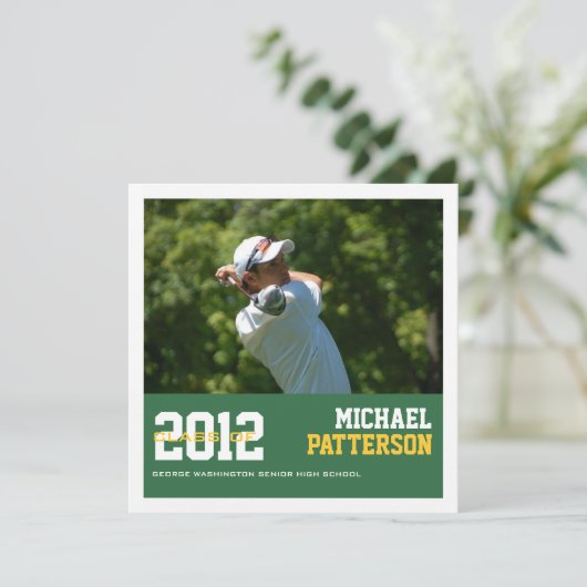 Sportman Foto Graduparty CUSTOM Kaart (Staand voorkant)