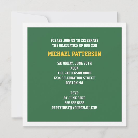 Sportman Foto Graduparty CUSTOM Kaart (Achterkant)