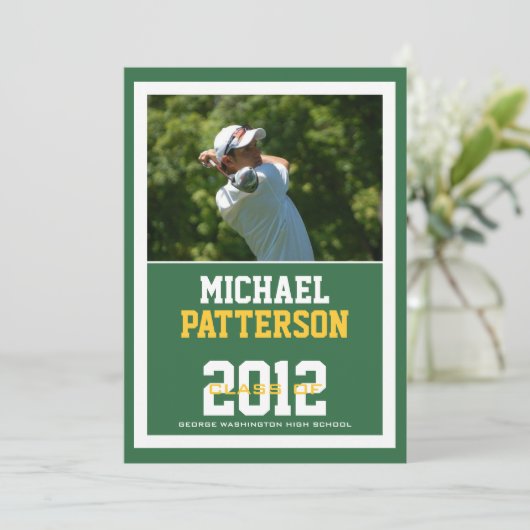 Sportman Foto Graduparty CUSTOM Kaart (Staand voorkant)