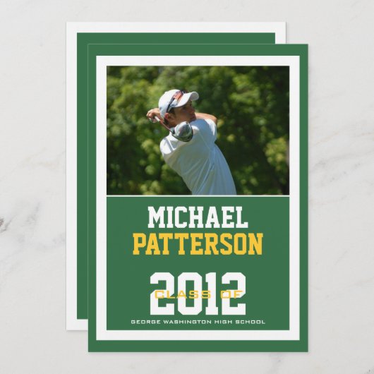 Sportman Foto Graduparty CUSTOM Kaart (Voorkant / Achterkant)
