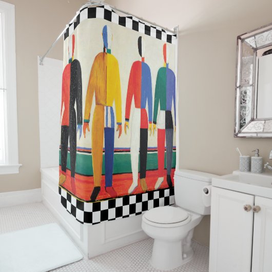 Sportmannen door Kazimir Malevich Douchegordijn (In situ)