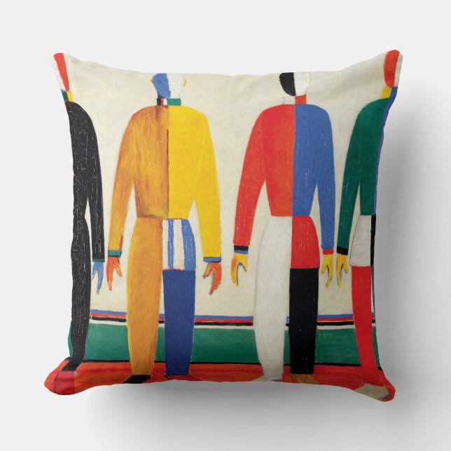 Sportmannen door Kazimir Malevich Kussen (Voorkant)