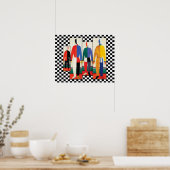 Sportmannen (Remix) van Kazimir Malevich Poster (Keuken)