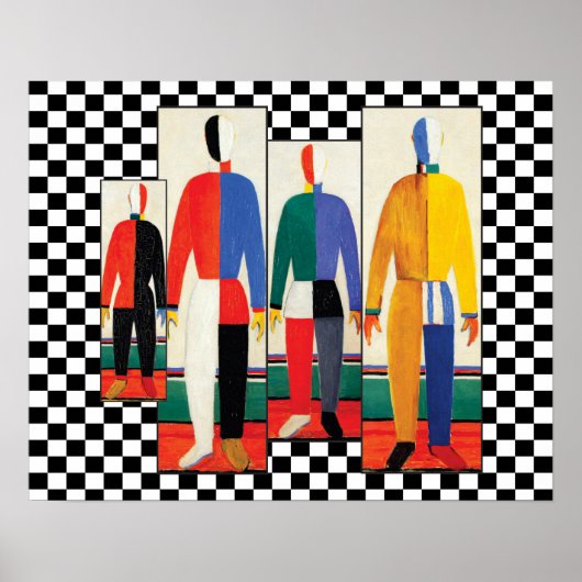 Sportmannen (Remix) van Kazimir Malevich Poster (Voorkant)