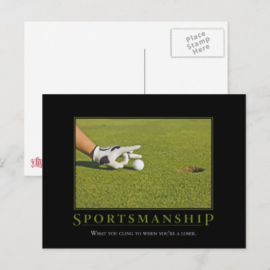 Sportmanschap Demotivatie Briefkaart (Voorkant / Achterkant)