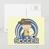 Sportmeisje - Soccer T-shirts en cadeautjes Briefkaart (Voorkant / Achterkant)
