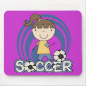 Sportmeisje - Soccer T-shirts en cadeautjes Muismat (Voorkant)