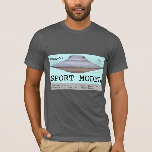 Sportmodel saucer uit gebied 51/S4 T-shirt (Voorkant)