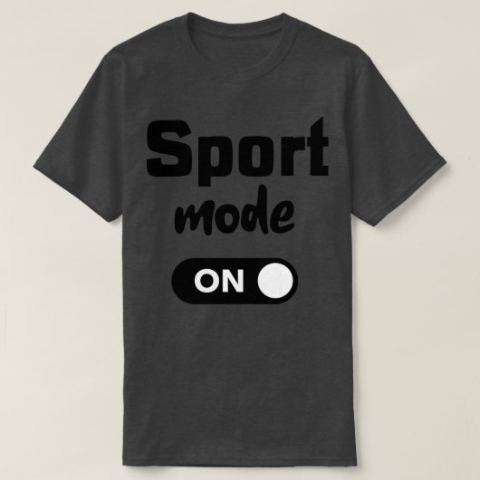Sportmodus op zwart t-shirt (Design voorkant)