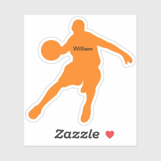 Sportmonogram Basketball Vorm Sticker (Vel)