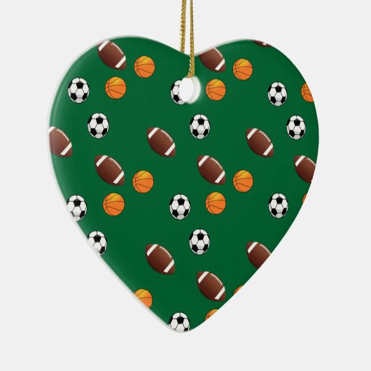 Sportmotifs kerstmis keramisch ornament (Rechts)