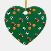 Sportmotifs kerstmis keramisch ornament (Voorkant)