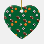 Sportmotifs kerstmis keramisch ornament (Achterkant)