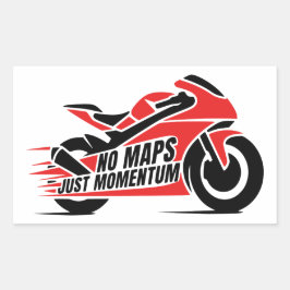Sportmotor Rechthoekige Sticker