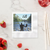 Sportnadruk Vliegende Visser Cocktail Servet (Insitu)