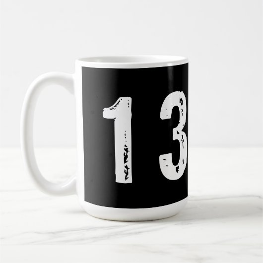 Sportnummer 13 koffiemok (Links)