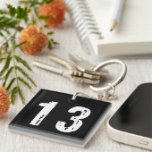 Sportnummer 13 sleutelhanger (Voorkant Rechts)