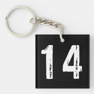 Sportnummer 14 sleutelhanger