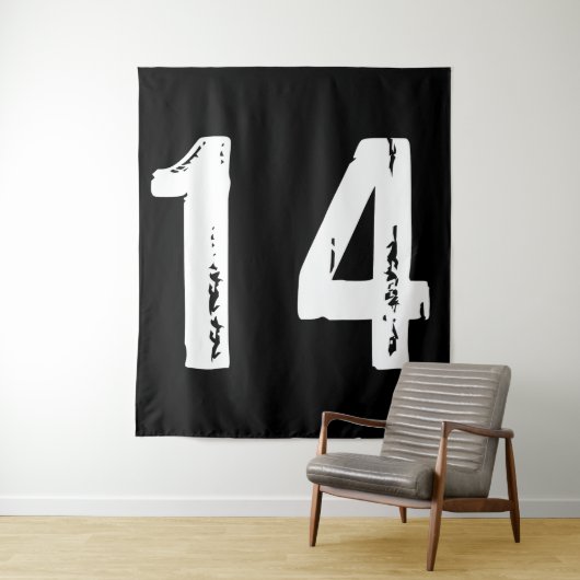 Sportnummer 14 wandkleed (In situ)