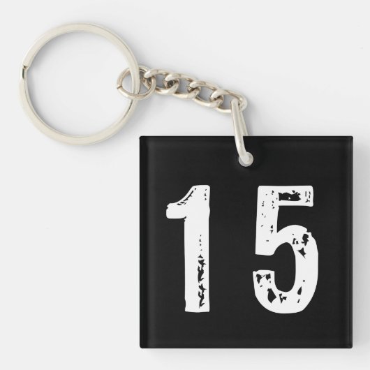 Sportnummer 15 sleutelhanger (voorkant)