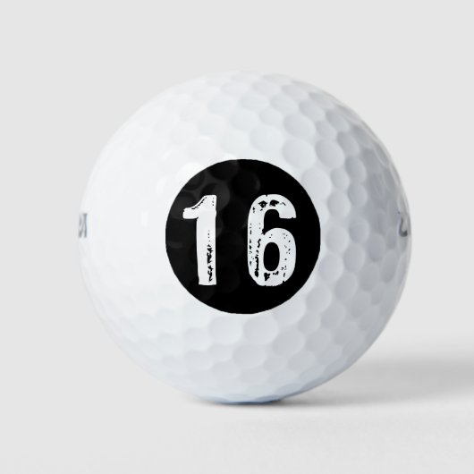 Sportnummer 16 golfballen (Voorkant)