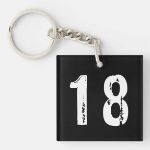 Sportnummer 18 sleutelhanger