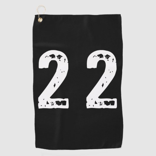 Sportnummer 22 golfhanddoek (Voorkant)