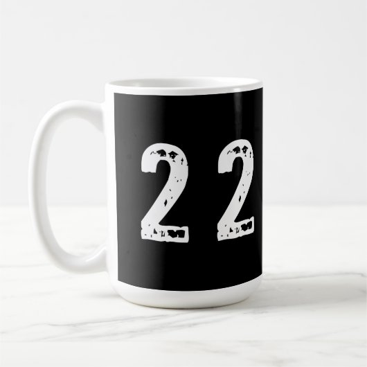 Sportnummer 22 koffiemok (Links)