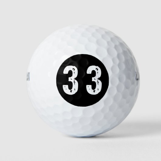 Sportnummer 33 golfballen (Voorkant)