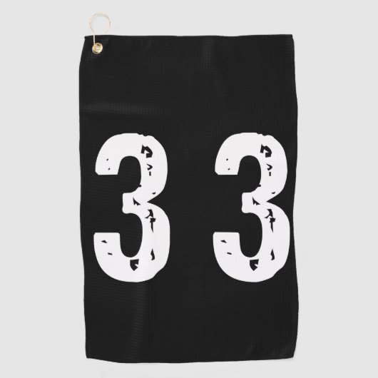 Sportnummer 33 golfhanddoek (Voorkant)