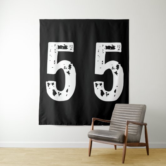 Sportnummer 55 wandkleed (In situ)
