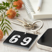 Sportnummer 69 sleutelhanger (Voorkant Rechts)