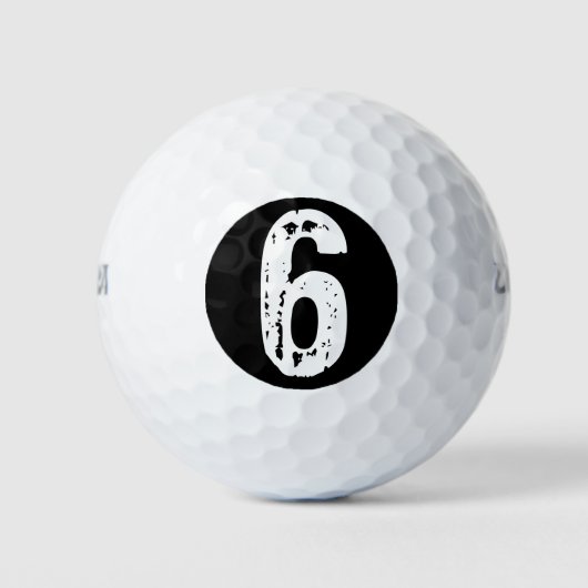 Sportnummer 6 golfballen (Voorkant)