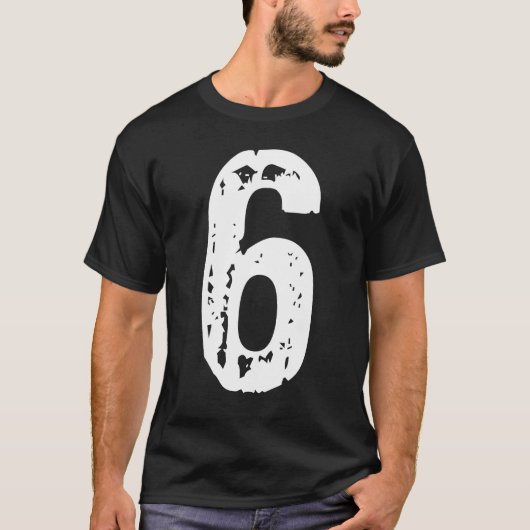 Sportnummer 6 t-shirt (Voorkant)
