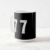 Sportnummer 77 koffiemok (Voorkant links)