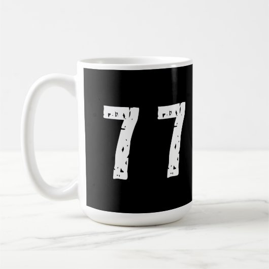 Sportnummer 77 koffiemok (Links)