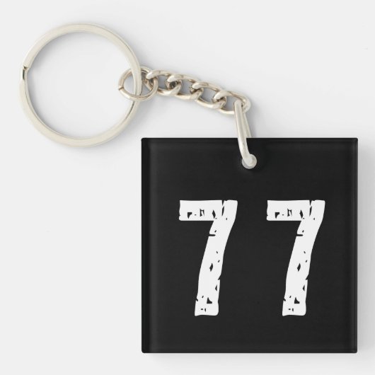 Sportnummer 77 sleutelhanger (voorkant)