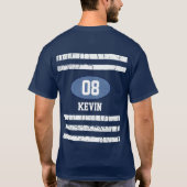 sportnummer en naam t-shirt (Achterkant)