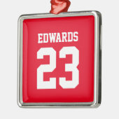 Sportnummers met naam metalen ornament (Links)