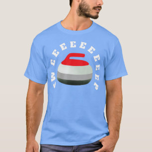 Sportontwerp met zweep-krullen Funny Curling T-shirt